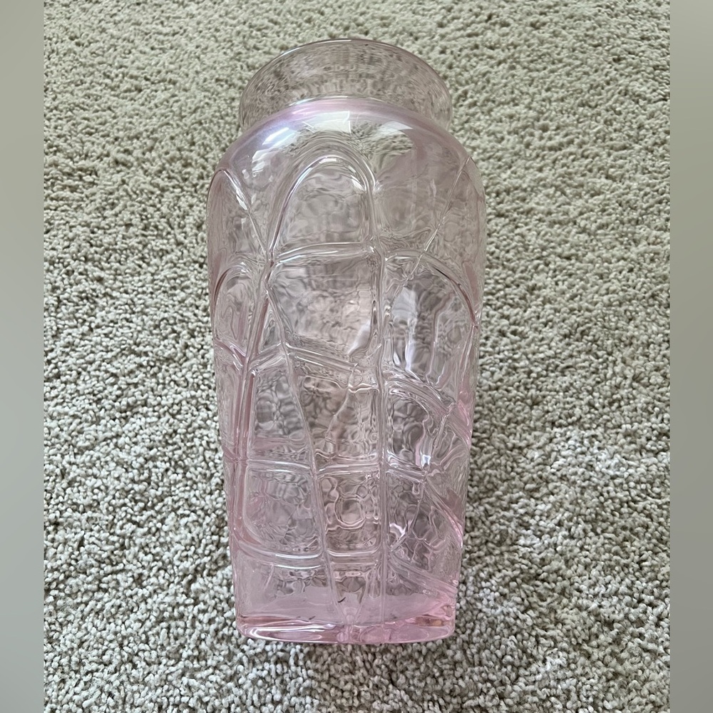 Pink Textured Glass Vase